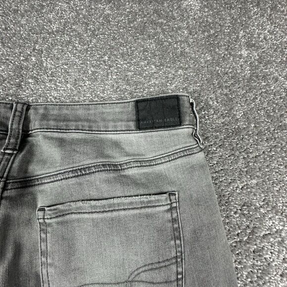 American Eagle Next Level Flex Jeans Womens 8 (32x30) Gray Distressed Flat Front - Picture 11 of 11
